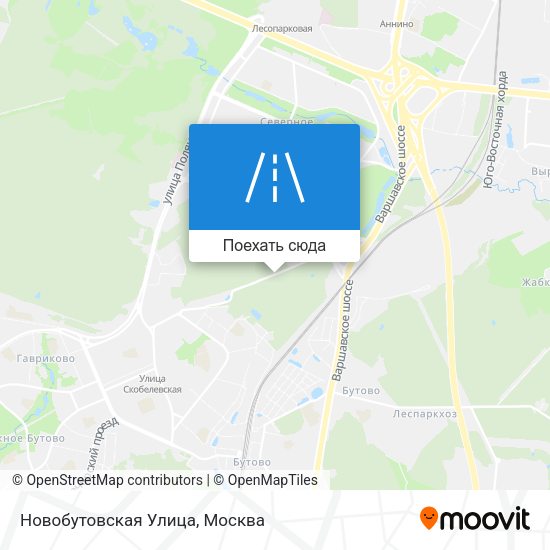 Карта Новобутовская Улица