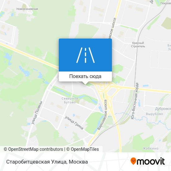 Карта Старобитцевская Улица