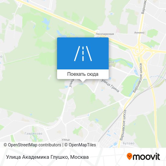 Карта Улица Академика Глушко