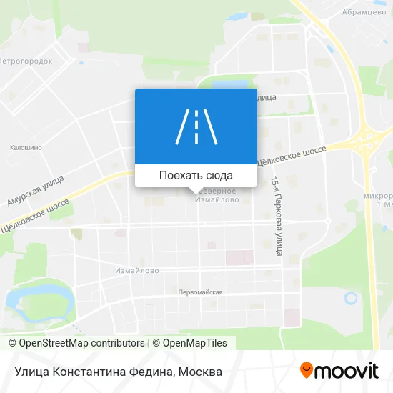 Карта Улица Константина Федина
