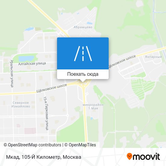 Карта Мкад, 105-Й Километр