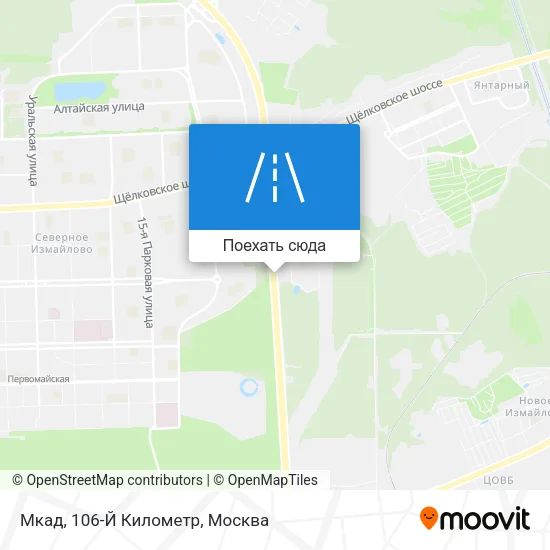 Карта Мкад, 106-Й Километр