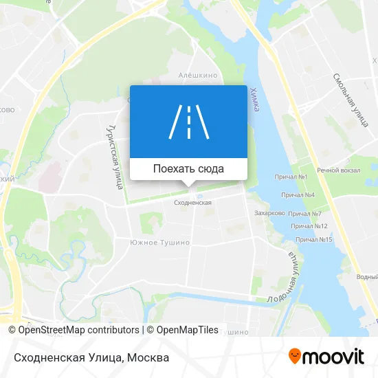 Карта Сходненская Улица