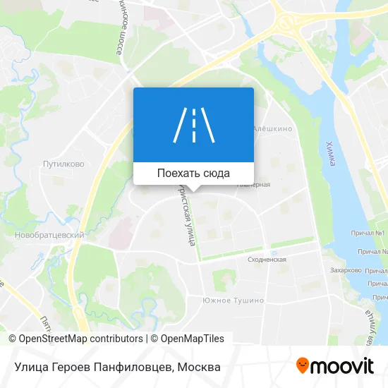 Карта Улица Героев Панфиловцев