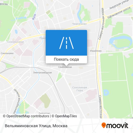Карта Вельяминовская Улица