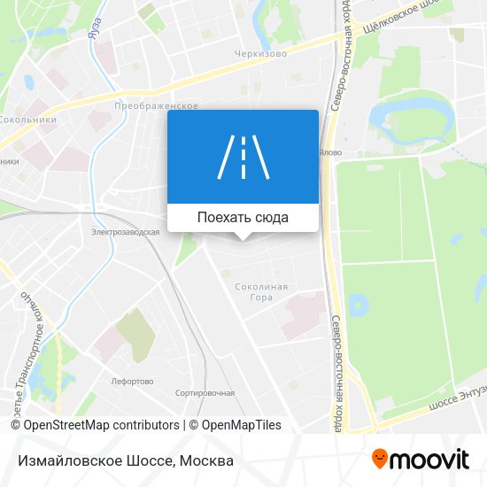 Карта Измайловское Шоссе