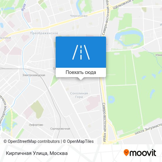 Карта Кирпичная Улица