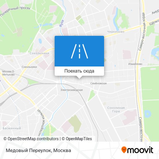 Карта Медовый Переулок