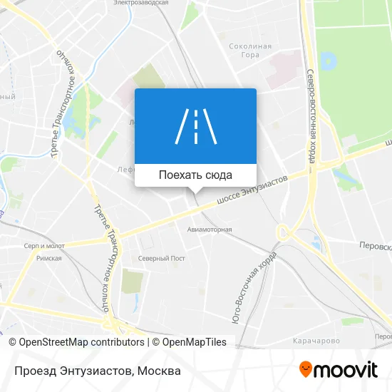Карта Проезд Энтузиастов