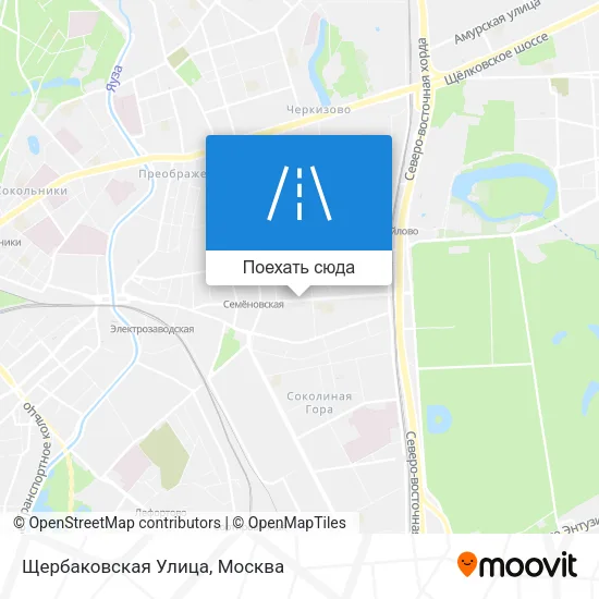 Карта Щербаковская Улица
