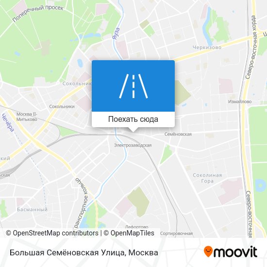 Карта Большая Семёновская Улица