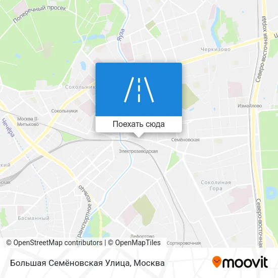 Карта Большая Семёновская Улица