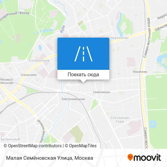 Карта Малая Семёновская Улица