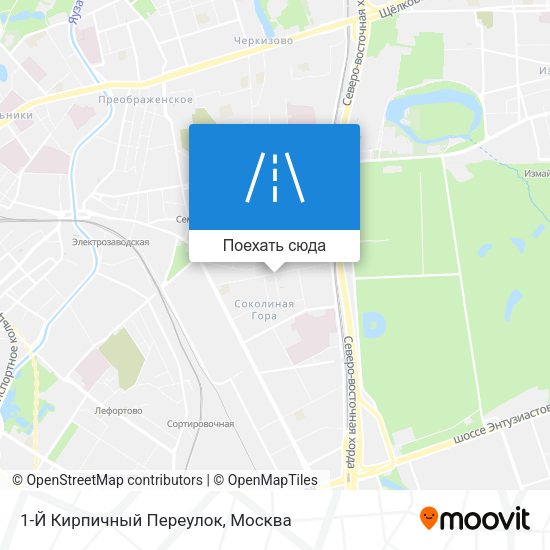 Карта 1-Й Кирпичный Переулок