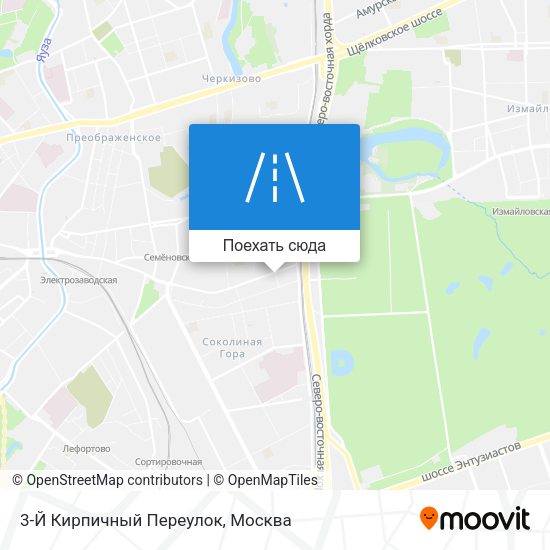 Карта 3-Й Кирпичный Переулок