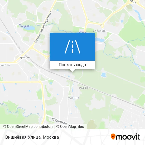 Карта Вишнёвая Улица
