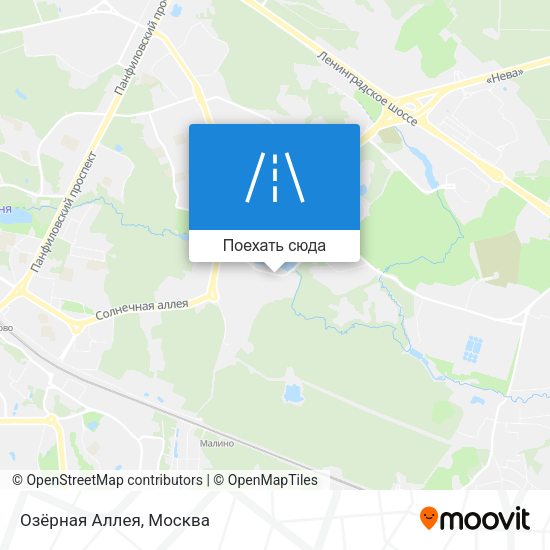 Карта Озёрная Аллея