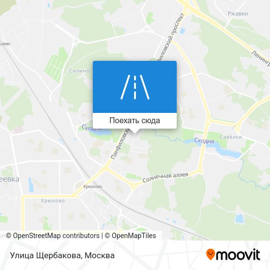 Карта Улица Щербакова