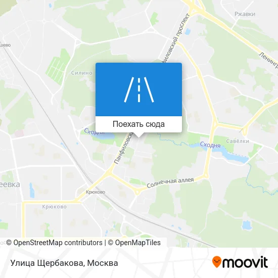 Карта Улица Щербакова