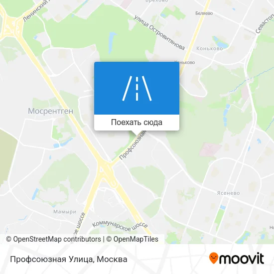 Карта Профсоюзная Улица