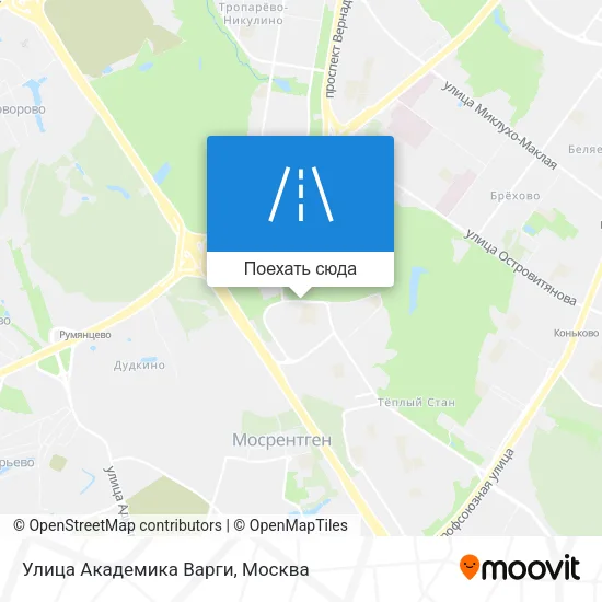 Карта Улица Академика Варги