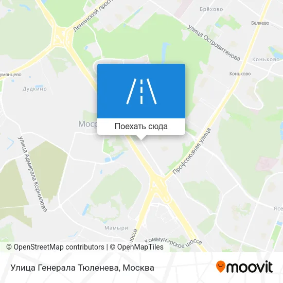 Карта Улица Генерала Тюленева