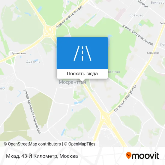 Карта Мкад, 43-Й Километр
