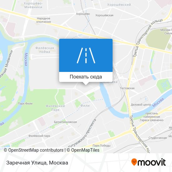 Карта Заречная Улица