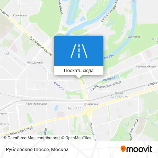 Карта Рублёвское Шоссе