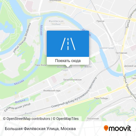Карта Большая Филёвская Улица