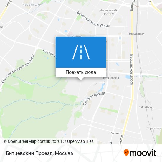 Карта Битцевский Проезд