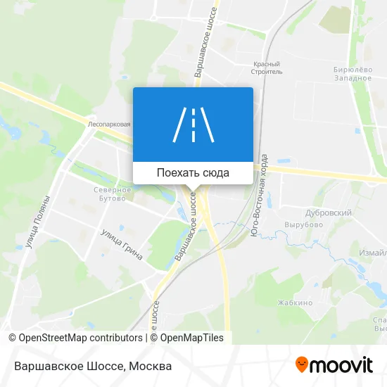 Карта Варшавское Шоссе