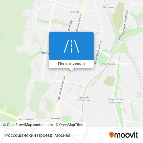 Карта Россошанский Проезд