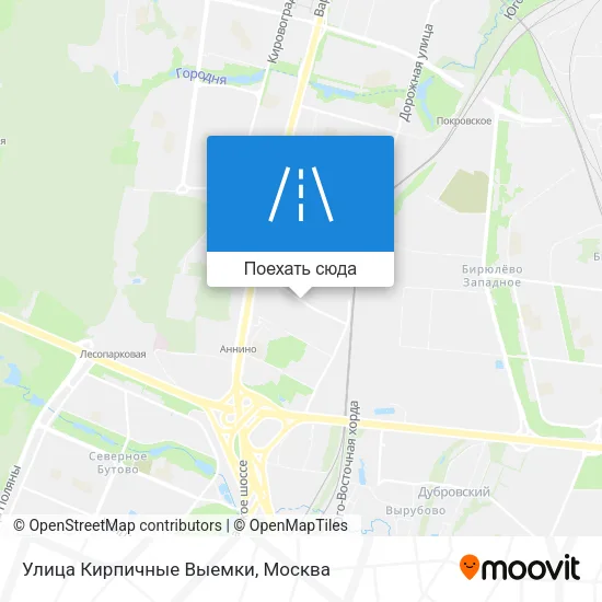Карта Улица Кирпичные Выемки