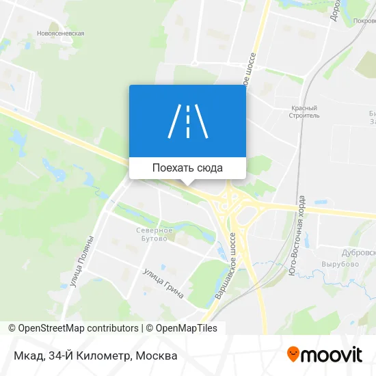 Карта Мкад, 34-Й Километр