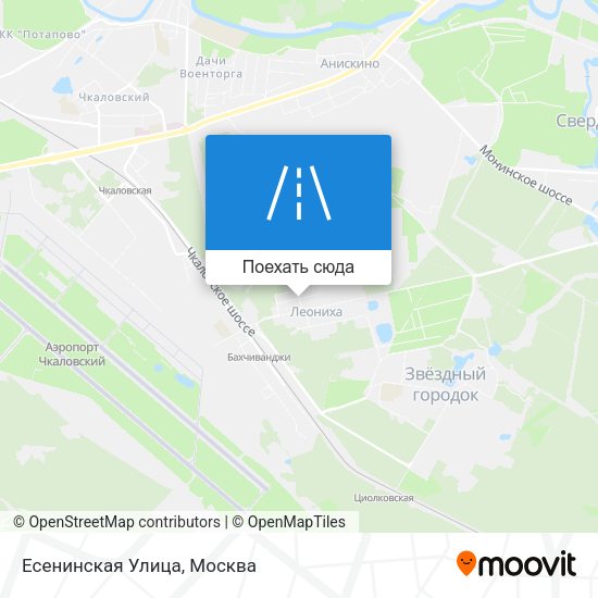 Карта Есенинская Улица