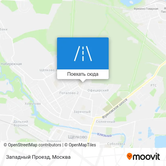 Карта Западный Проезд