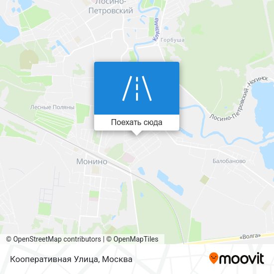 Карта Кооперативная Улица