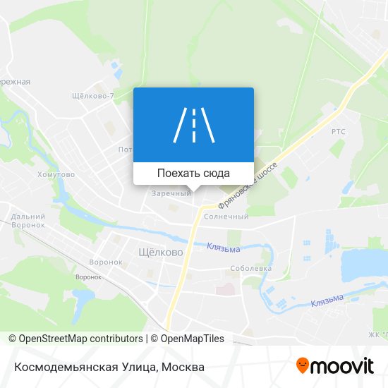 Карта Космодемьянская Улица