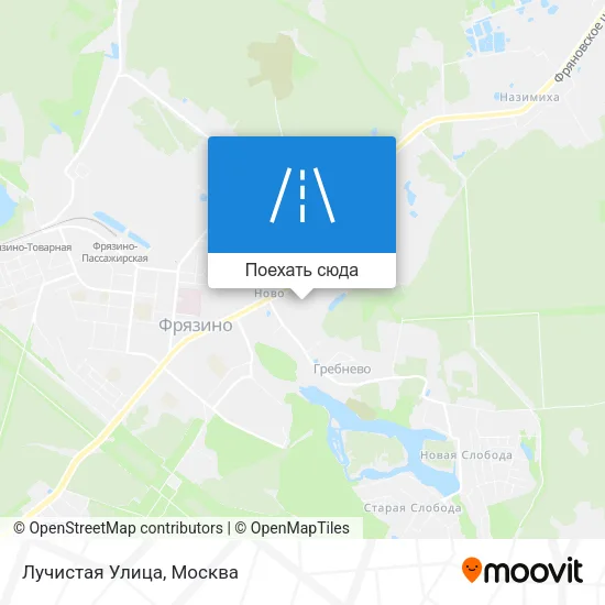 Карта Лучистая Улица