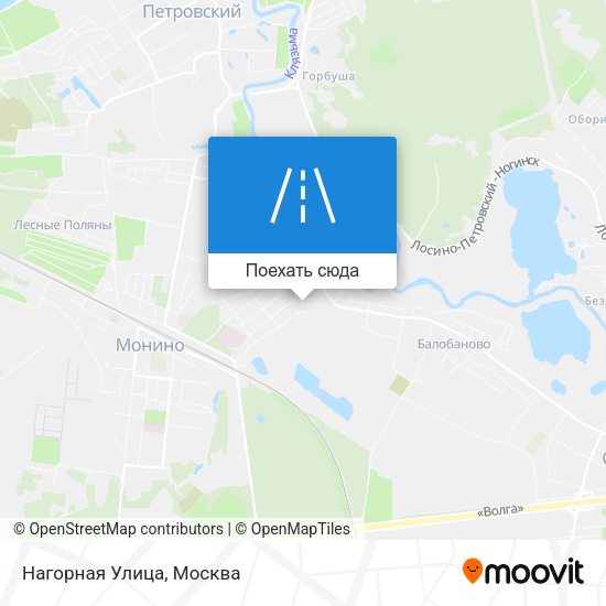 Карта Нагорная Улица