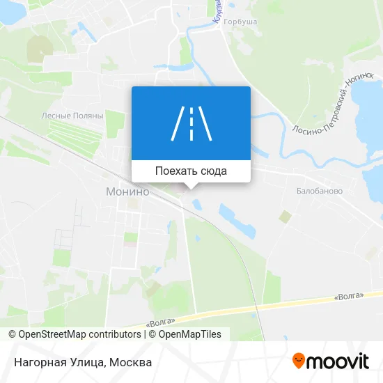 Карта Нагорная Улица