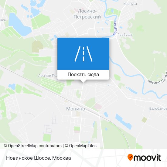 Карта Новинское Шоссе