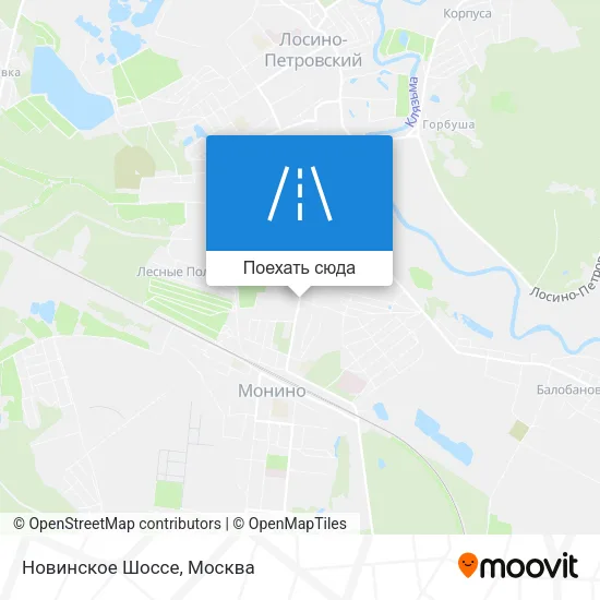 Карта Новинское Шоссе