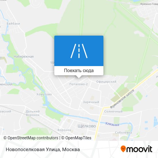Карта Новопоселковая Улица