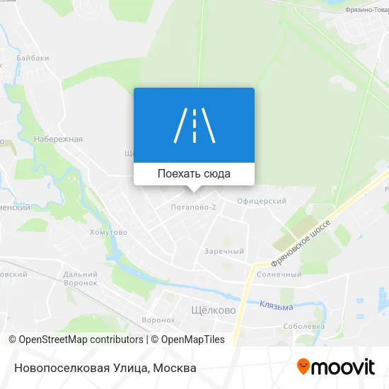 Карта Новопоселковая Улица