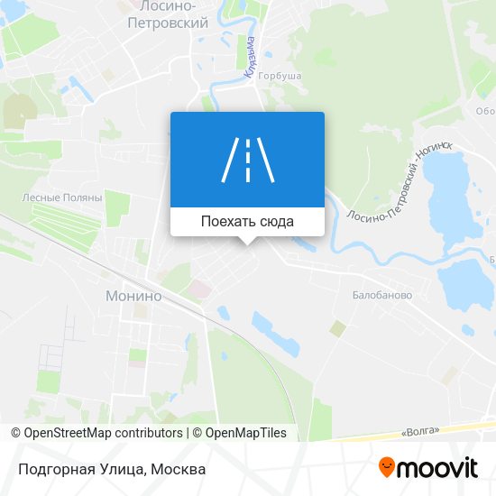 Карта Подгорная Улица
