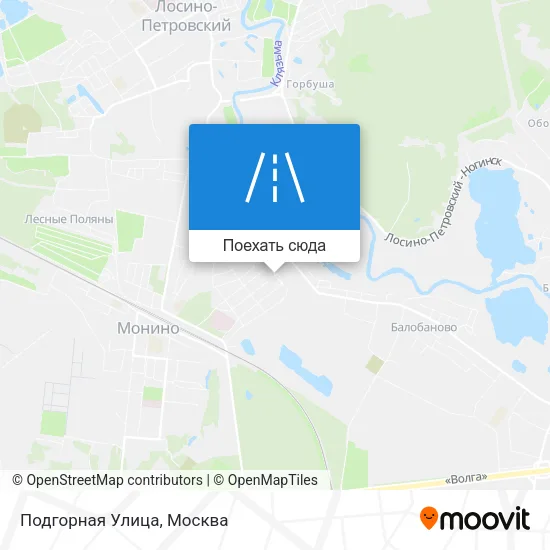 Карта Подгорная Улица