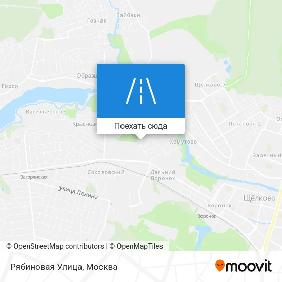 Карта Рябиновая Улица