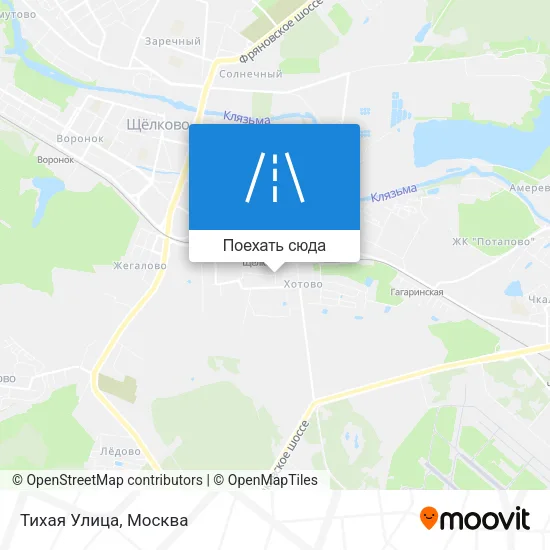 Карта Тихая Улица
